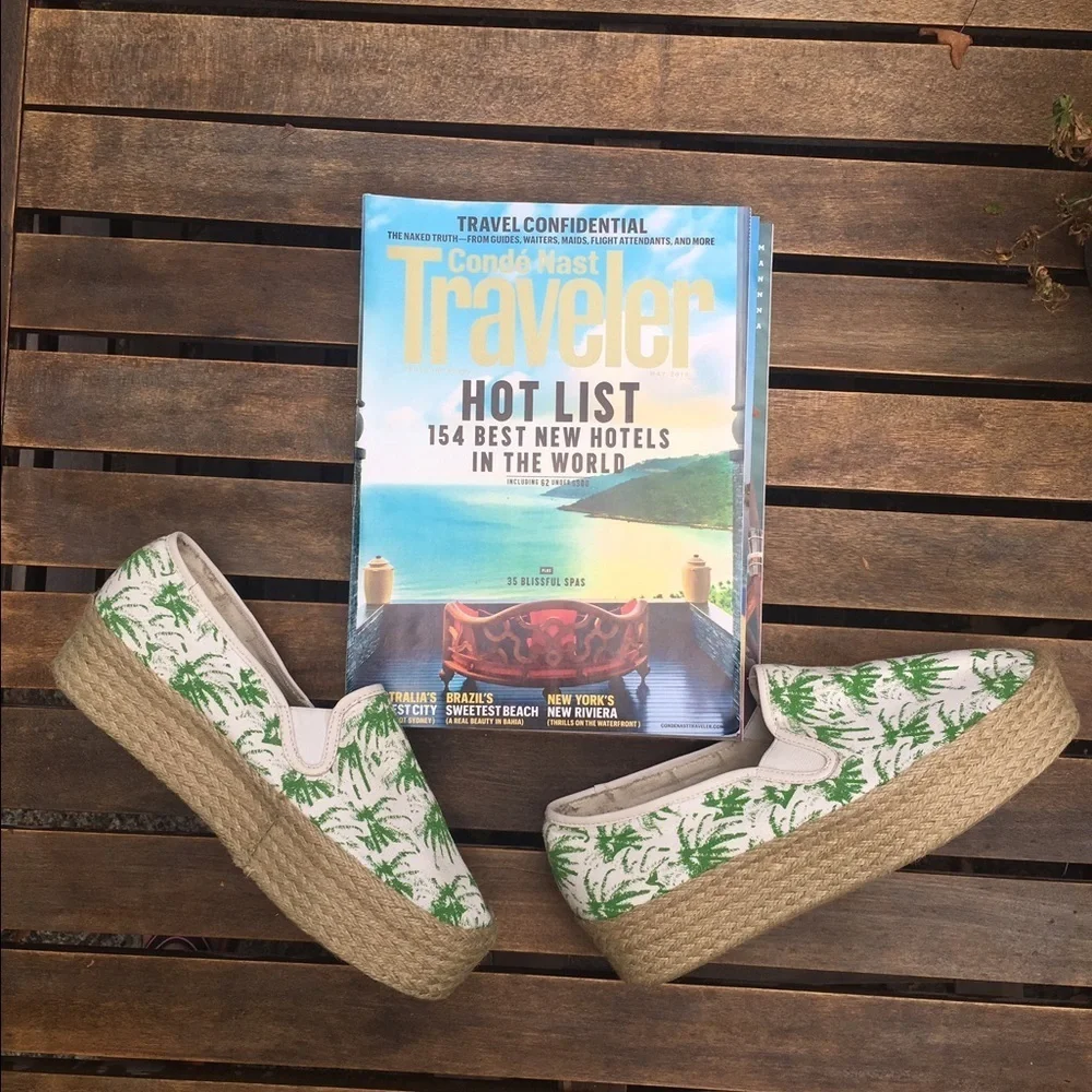 Made in Hell-A green botanical espadrilles, Sz. 9